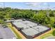 Tennis courts with well-maintained surfaces and ample parking at 10007 Hillspring Dr, Huntersville, NC 28078