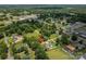Expansive aerial view of property, showcasing a well-maintained home with lush greenery and a fenced backyard at 104 Nottingham Dr, Maiden, NC 28650