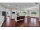 Spacious kitchen with island, stainless steel appliances, and recessed lighting at 106 Kelly Marie Ct, Kings Mountain, NC 28086