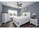 Bedroom featuring neutral walls, a ceiling fan, and ample natural light at 133 Harbourtown Dr, Kings Mountain, NC 28086