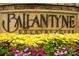 Ballantyne Country Club signage surrounded by colorful flowers at 15009 Fanning Manor Ct, Charlotte, NC 28277