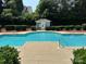 Community pool with a clear blue water and shaded seating areas at 17431 Tuscany Ln, Cornelius, NC 28031