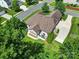 Aerial view of home's backyard with patio and lawn at 2000 Taney Way, Indian Land, SC 29707