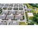 Aerial view showcasing the property outlined in red, in a neighborhood close to community amenities at 2369 Stardust Ct, Denver, NC 28037