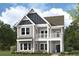 Charming two-story home showcasing a covered porch, neutral siding, and complementary architectural details at 4037 Grommet Ct, Matthews, NC 28105