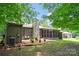 Spacious backyard with a stone chimney, patio, plants, and a gazebo with outdoor dining at 407 Sweetgum Dr # B, Fort Mill, SC 29715