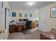 Home office with dual monitors and comfortable office chair at 5221 Javitz Rd, Charlotte, NC 28216
