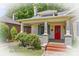 Charming two-story home featuring a welcoming front porch and a vibrant red front door at 524 W Horah St, Salisbury, NC 28144