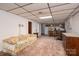 Spacious living room with sofa, kitchenette, and checkered ceiling at 5635 Highway 55 E Hwy, Clover, SC 29710