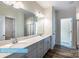 Bathroom featuring a double vanity and a separate shower room at 608 Banter Ln # 31, Cramerton, NC 28032