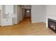Spacious open floor plan with fireplace, light floors, and entry view at 608 Banter Ln # 31, Cramerton, NC 28032