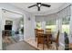 Eat-in kitchen area with natural lighting and ceiling fan at 920 Manor Dr, Kings Mountain, NC 28086