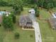 Expansive aerial view of the property showcasing the home's layout, pool, and surrounding greenery at 9450 Surface Hill Rd, Mint Hill, NC 28227