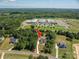 Aerial view shows the property is close to a large park with a baseball field at 1062 Sage Pine Cir, Clover, SC 29710
