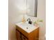 Stylish bathroom with modern sink, fixtures, and wood-look vanity, creating a spa-like experience at 115 Morrocroft Ln, Mooresville, NC 28117