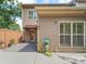 The backyard has a neutral color scheme, hose and gas meter at 1169 Stuarts Landing Dr, Cramerton, NC 28032