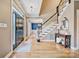 Inviting foyer with hardwood floors, elegant staircase, chandelier and stylish décor at 12434 Sylvan Oak Way, Charlotte, NC 28273