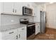 Kitchen featuring stainless steel appliances, granite countertops, and subway tile backsplash at 14027 Clayborn St, Midland, NC 28107