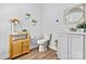 Neat bathroom with stylish vanity, modern fixtures and decor create a clean and inviting atmosphere at 237 Mariposa Rd, Stanley, NC 28164