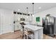 Modern kitchen features white cabinets, island, and stainless appliances for a clean, elegant design at 237 Mariposa Rd, Stanley, NC 28164