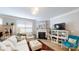 Cozy living room with modern fireplace at 320 Secretariat Dr, Iron Station, NC 28080