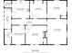 Detailed floor plan showcasing layout of bedrooms, living room, kitchen, bathroom, and laundry at 626 Cabarrus W Ave, Concord, NC 28027