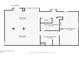 Detailed floor plan showcasing the layout of the basement, living room, and primary bedroom at 1224 E Woodlawn Rd, Charlotte, NC 28209