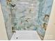 Clean bathroom with tiled walls, bathtub, and shower at 1300 Queens Rd # 409, Charlotte, NC 28207