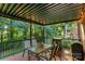 Outdoor deck features a covered area with a dining table and grill, perfect for entertaining at 1622 Brookstone Dr, Hickory, NC 28602