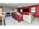 Finished basement featuring a bar, seating, and entertainment area at 5105 Hampton Meadows Rd, Monroe, NC 28110