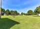 Large grassy lot with scattered trees and open space, perfect for recreation at 5105 Hampton Meadows Rd, Monroe, NC 28110
