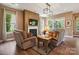 Comfortable living room with hardwood floors, a fireplace, and a view of the outdoors at 5524 Elk Knob Ct, Denver, NC 28037