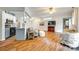 Cozy living room featuring hardwood floors, neutral decor, and modern fixtures at 675 Ormand Rd, York, SC 29745
