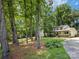 A two-story home nestled among mature trees, featuring a welcoming front porch and a well-maintained lawn at 911 Munday Ct, Charlotte, NC 28270