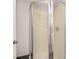 Bathroom shower featuring a glass enclosure and tile surround at 9117 Castle Garden Ln, Charlotte, NC 28215