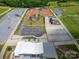 Aerial view of a BMX track and recreation center featuring parking, bleachers, and sports fields at 956 Herrons Ferry Rd, Rock Hill, SC 29730