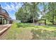 Spacious and well-manicured backyard with an outdoor swing set and lush greenery at 10304 Ebbets Rd, Charlotte, NC 28273
