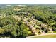 An aerial view of a residential neighborhood with mature trees and winding roads at 1083 Fox Chase Dr, Newton, NC 28658