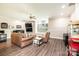 Inviting living room with a comfortable seating area, large window, and entertainment center at 1083 Fox Chase Dr, Newton, NC 28658