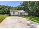 New construction home with white siding, covered porch, and a concrete driveway at 1234 Goodnight Ln, Kannapolis, NC 28081