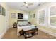 Bright bedroom with natural light, ceiling fan, and neutral decor at 206 Mitchell Ave, Salisbury, NC 28144