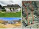Aerial view of the property showcasing the home, surrounding land, and road access at 211 Oak Dr, Shelby, NC 28150