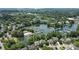 Stunning aerial view of a lake community with lush greenery, private boat docks, and luxurious waterfront homes at 21319 Baltic Dr, Cornelius, NC 28031