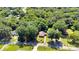 An aerial view reveals this neighborhood property nestled among mature trees at 226 S Morrow Ave, Albemarle, NC 28001
