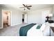 Spacious bedroom with a glimpse into the bathroom and plenty of natural light at 2526 Snow Creek Ne Rd, Hickory, NC 28601