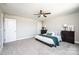 Generous bedroom with neutral decor and a ceiling fan, offering a calming atmosphere at 2526 Snow Creek Ne Rd, Hickory, NC 28601