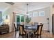 Elegant dining room featuring hardwood floors, bright windows, and stylish light fixture at 336 Secretariat Dr, Iron Station, NC 28080