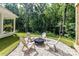 Backyard with a cozy fire pit area featuring comfortable seating at 440 Bridlewood Dr, Gold Hill, NC 28071