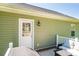 View of an outdoor area showcasing the exterior door and furniture at 50 Serenity Ln, Hickory, NC 28601