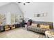 Bedroom with futon, desk, and shelving at 5822 Parkstone Dr, Matthews, NC 28104